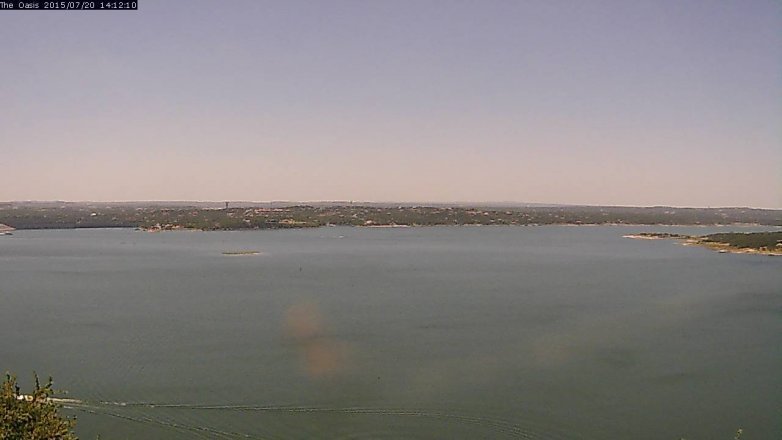 Lake Travis webcam, July 20, 2015 1:20 PM CT