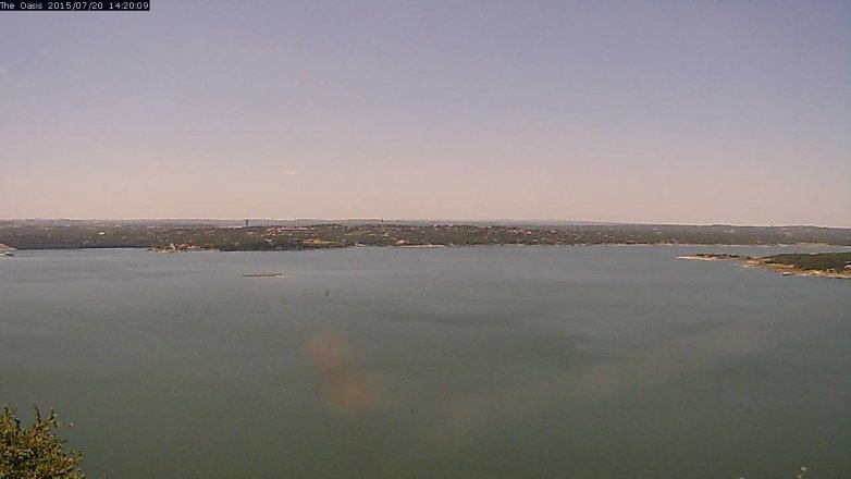 Lake Travis webcam, July 20, 2015 1:25 PM CT