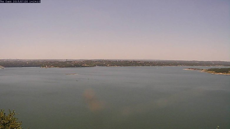 Lake Travis webcam, July 20, 2015 1:30 PM CT