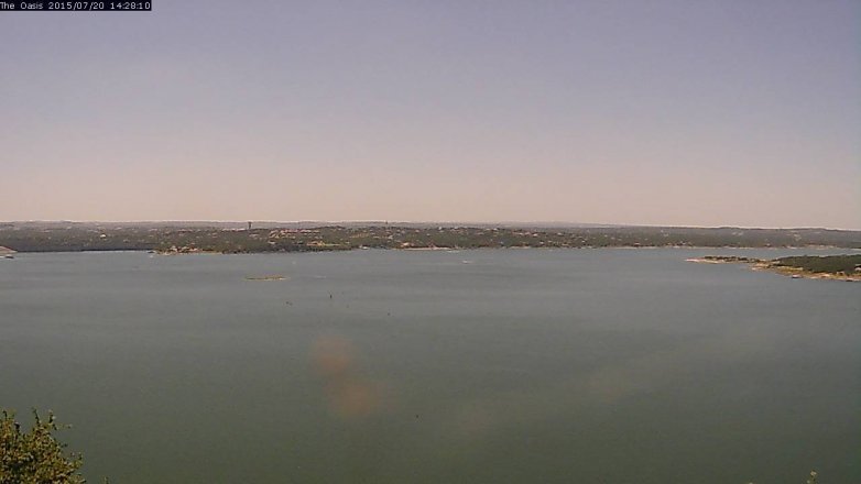 Lake Travis webcam, July 20, 2015 1:35 PM CT