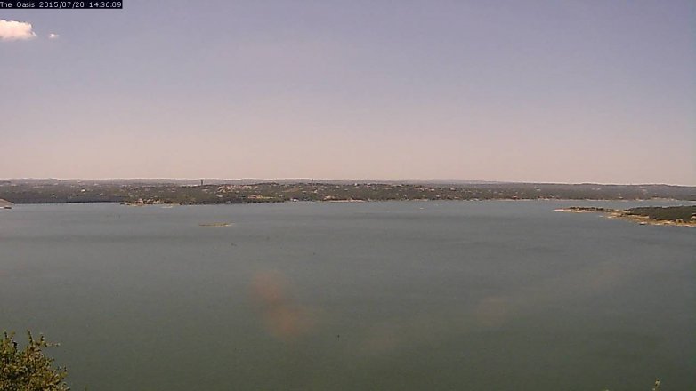 Lake Travis webcam, July 20, 2015 1:40 PM CT