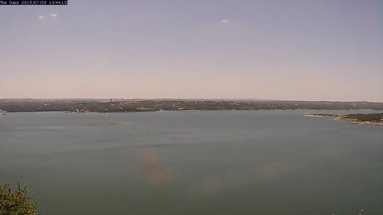 Lake Travis webcam, July 20, 2015 1:50 PM CT