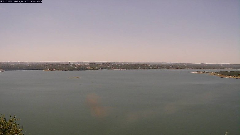 Lake Travis webcam, July 20, 2015 1:55 PM CT