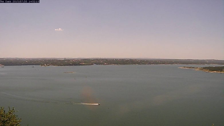 Lake Travis webcam, July 20, 2015 2:00 PM CT
