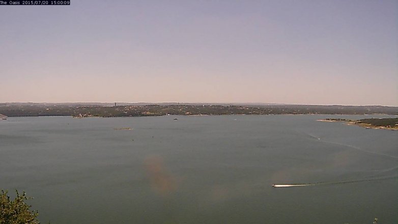 Lake Travis webcam, July 20, 2015 2:05 PM CT
