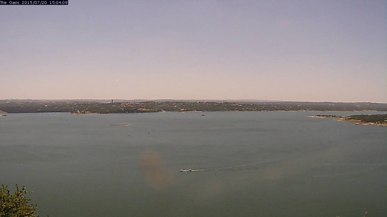 Lake Travis webcam, July 20, 2015 2:10 PM CT