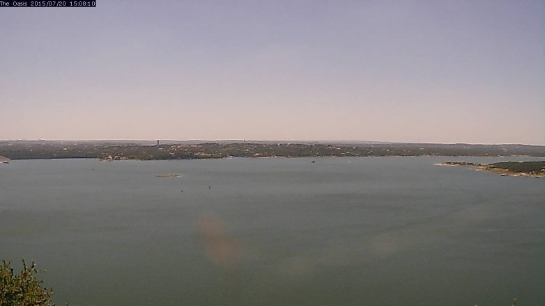 Lake Travis webcam, July 20, 2015 2:15 PM CT