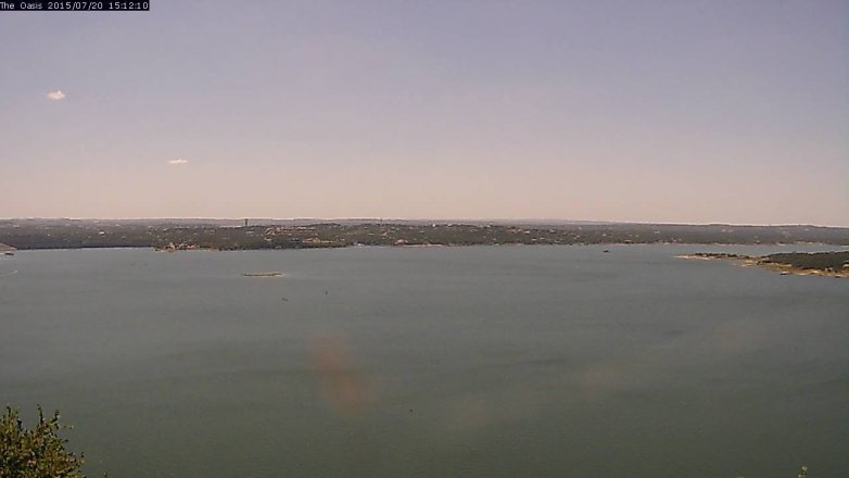 Lake Travis webcam, July 20, 2015 2:20 PM CT