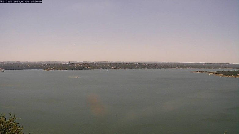 Lake Travis webcam, July 20, 2015 2:25 PM CT
