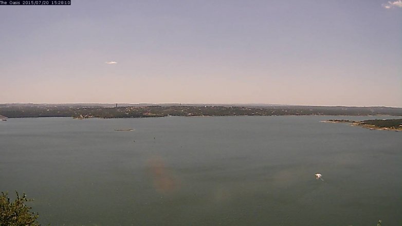 Lake Travis webcam, July 20, 2015 2:35 PM CT