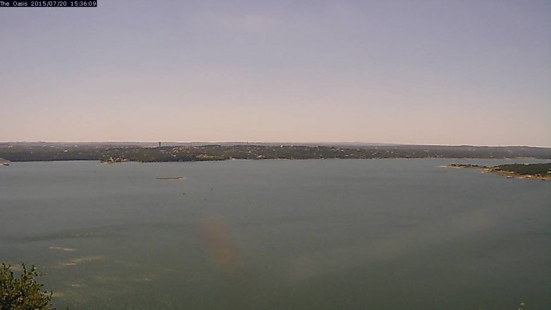 Lake Travis webcam, July 20, 2015 2:45 PM CT