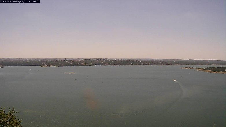 Lake Travis webcam, July 20, 2015 2:50 PM CT