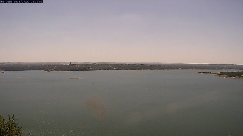 Lake Travis webcam, July 20, 2015 3:20 PM CT