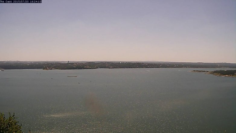Lake Travis webcam, July 20, 2015 3:30 PM CT