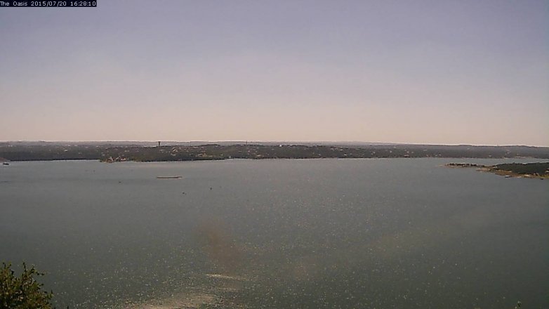 Lake Travis webcam, July 20, 2015 3:35 PM CT