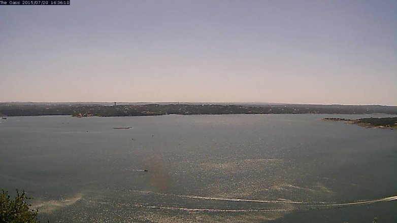 Lake Travis webcam, July 20, 2015 3:45 PM CT