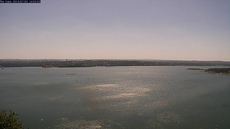 Lake Travis webcam, July 20, 2015 4:00 PM CT