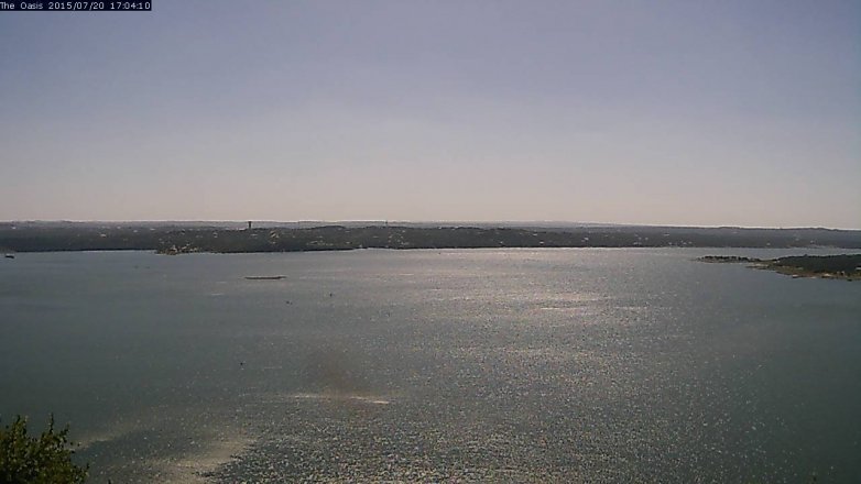 Lake Travis webcam, July 20, 2015 4:10 PM CT