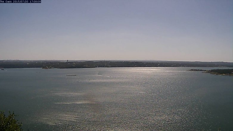 Lake Travis webcam, July 20, 2015 4:15 PM CT