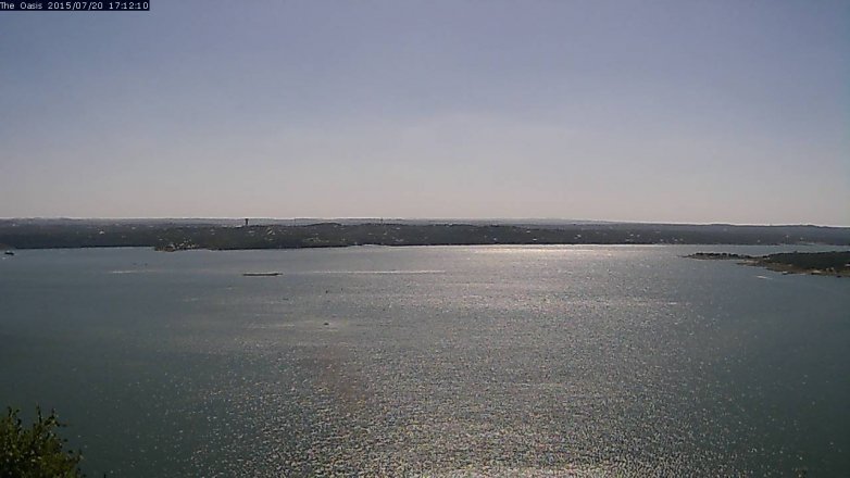 Lake Travis webcam, July 20, 2015 4:20 PM CT