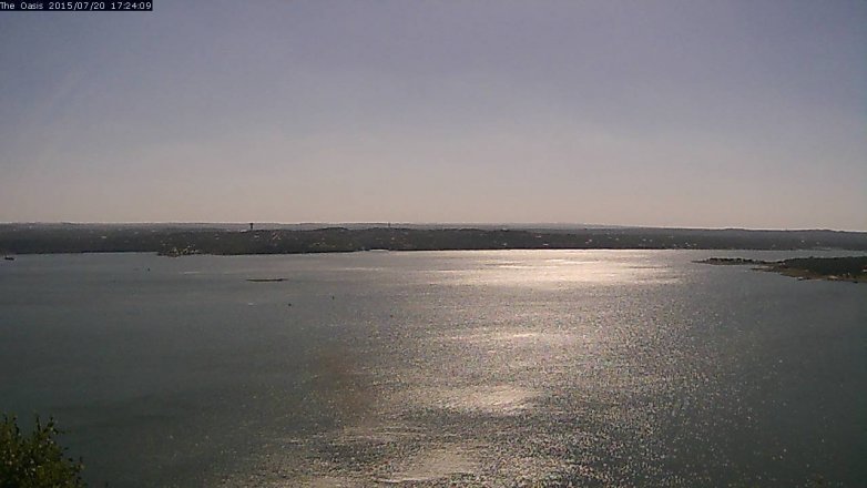 Lake Travis webcam, July 20, 2015 4:30 PM CT