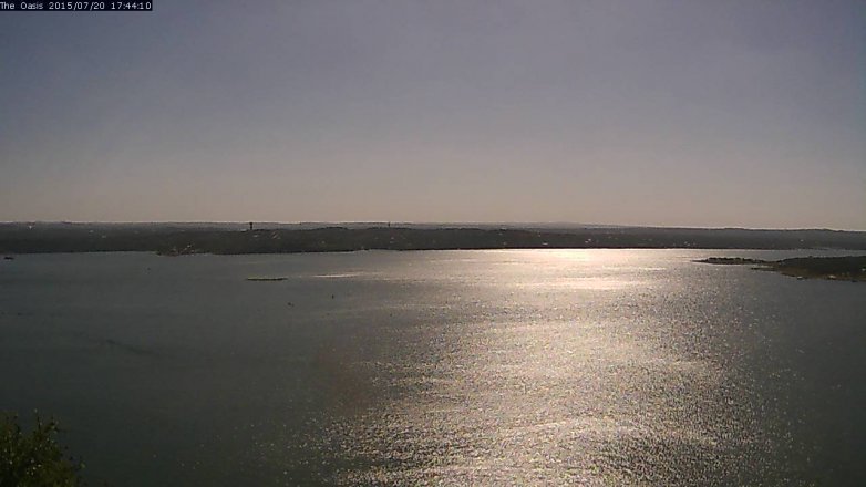 Lake Travis webcam, July 20, 2015 4:50 PM CT