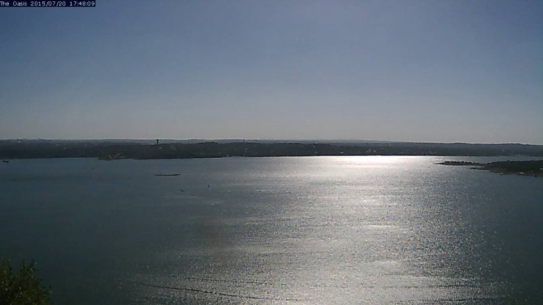 Lake Travis webcam, July 20, 2015 4:55 PM CT