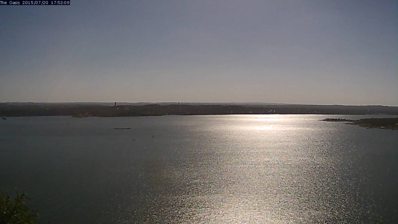 Lake Travis webcam, July 20, 2015 5:00 PM CT