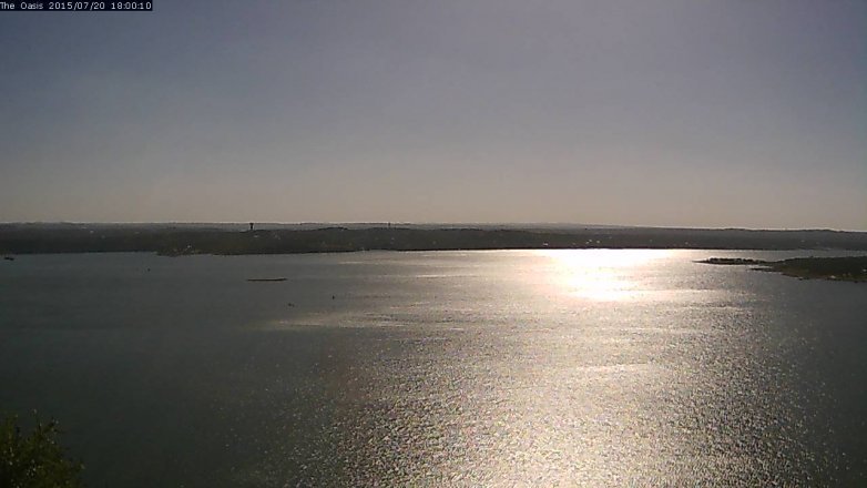 Lake Travis webcam, July 20, 2015 5:05 PM CT