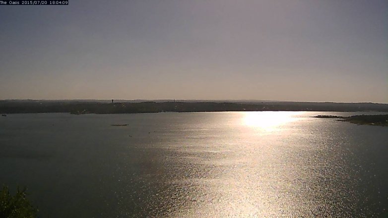 Lake Travis webcam, July 20, 2015 5:10 PM CT