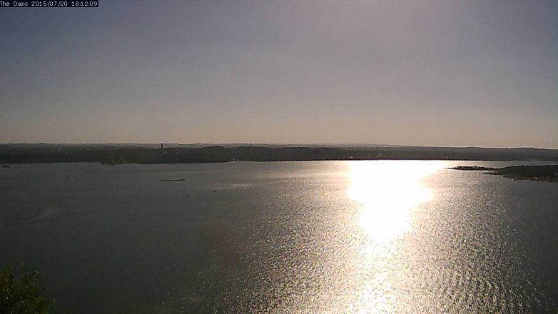 Lake Travis webcam, July 20, 2015 5:20 PM CT