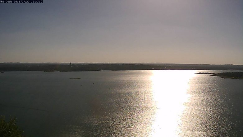Lake Travis webcam, July 20, 2015 5:25 PM CT