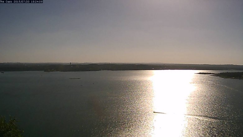 Lake Travis webcam, July 20, 2015 5:30 PM CT