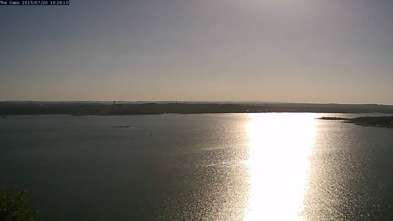Lake Travis webcam, July 20, 2015 5:35 PM CT