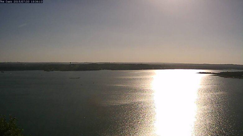 Lake Travis webcam, July 20, 2015 5:40 PM CT