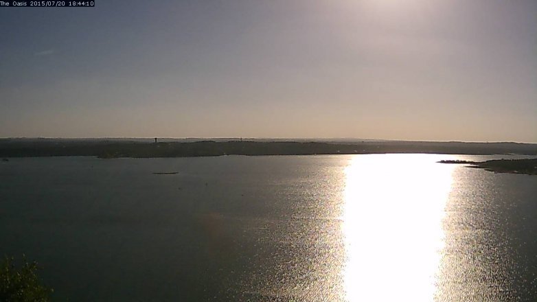 Lake Travis webcam, July 20, 2015 5:50 PM CT