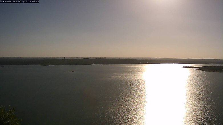 Lake Travis webcam, July 20, 2015 5:55 PM CT