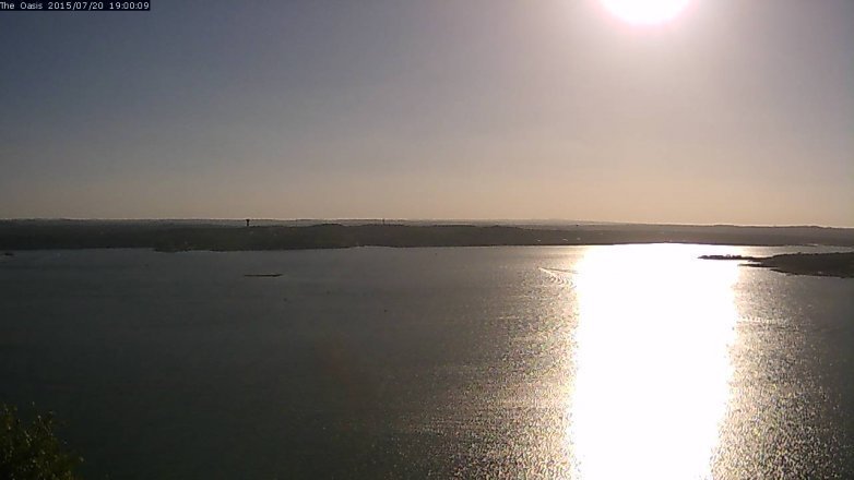 Lake Travis webcam, July 20, 2015 6:05 PM CT
