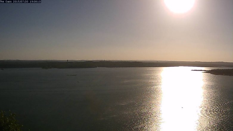 Lake Travis webcam, July 20, 2015 6:15 PM CT