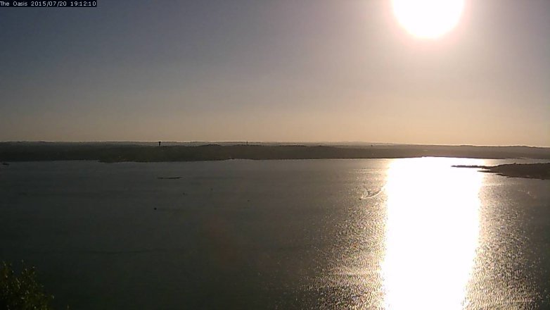 Lake Travis webcam, July 20, 2015 6:20 PM CT