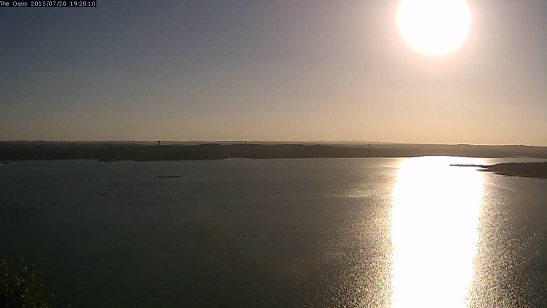 Lake Travis webcam, July 20, 2015 6:25 PM CT