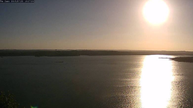 Lake Travis webcam, July 20, 2015 6:35 PM CT