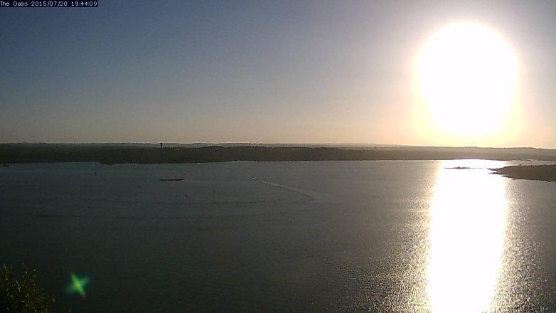 Lake Travis webcam, July 20, 2015 6:50 PM CT