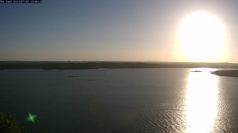 Lake Travis webcam, July 20, 2015 6:55 PM CT