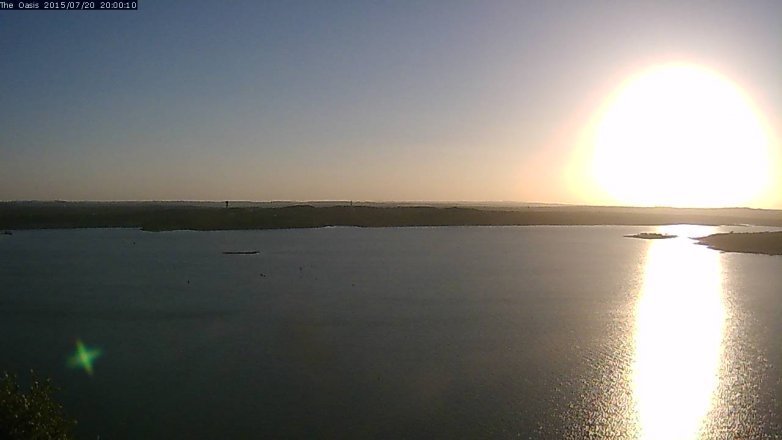 Lake Travis webcam, July 20, 2015 7:05 PM CT