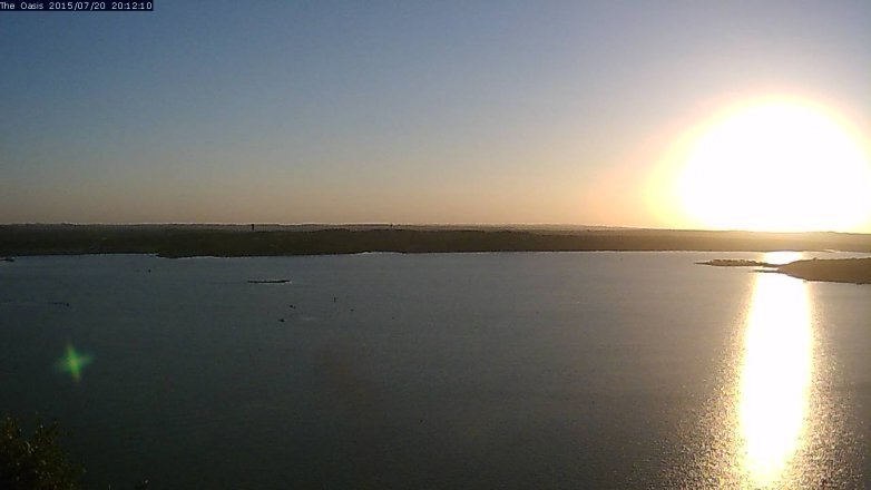 Lake Travis webcam, July 20, 2015 7:20 PM CT