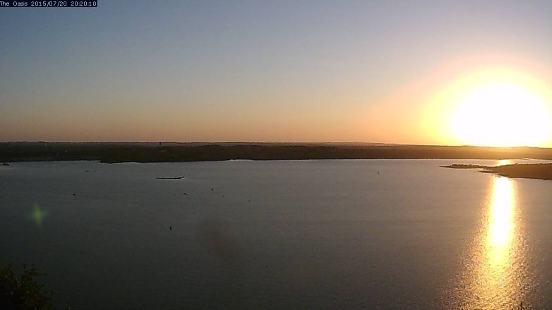 Lake Travis webcam, July 20, 2015 7:25 PM CT