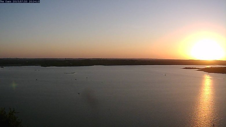 Lake Travis webcam, July 20, 2015 7:30 PM CT