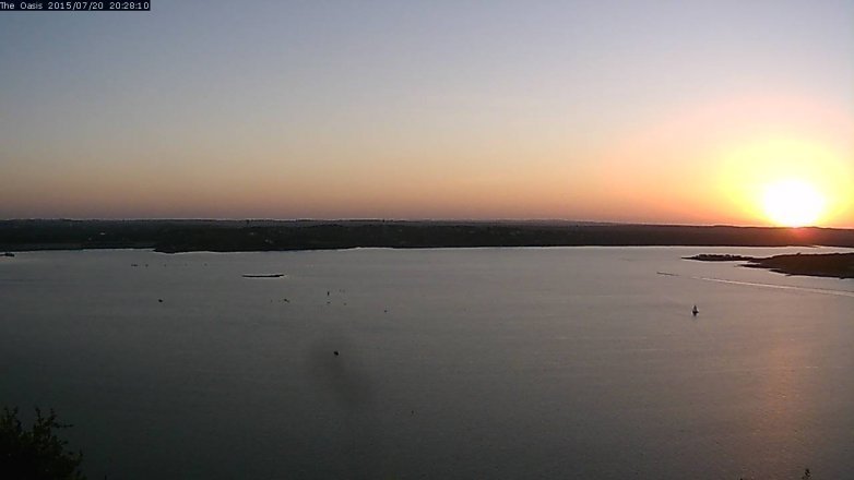 Lake Travis webcam, July 20, 2015 7:35 PM CT