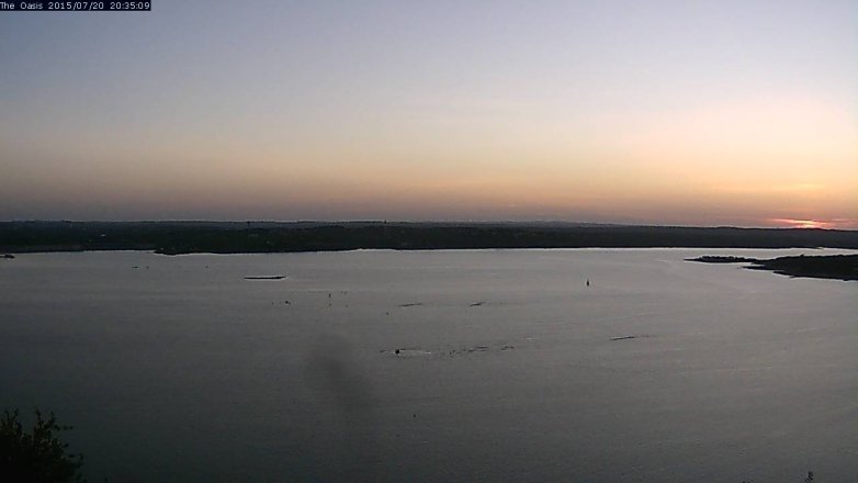 Lake Travis webcam, July 20, 2015 7:40 PM CT